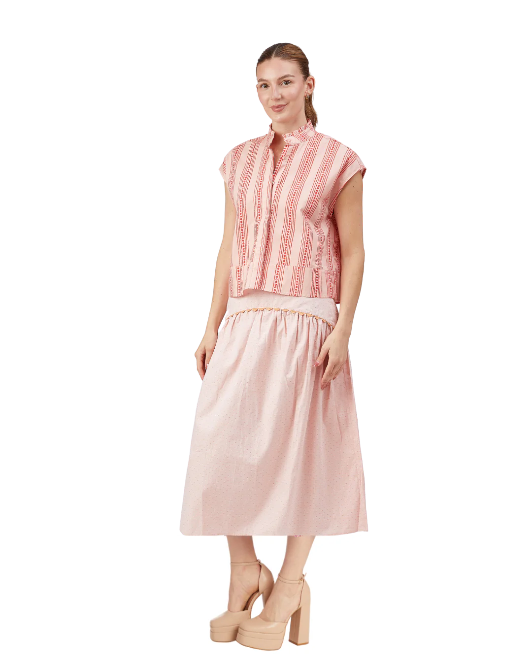 Lydia Top in Sherbert Stripe
