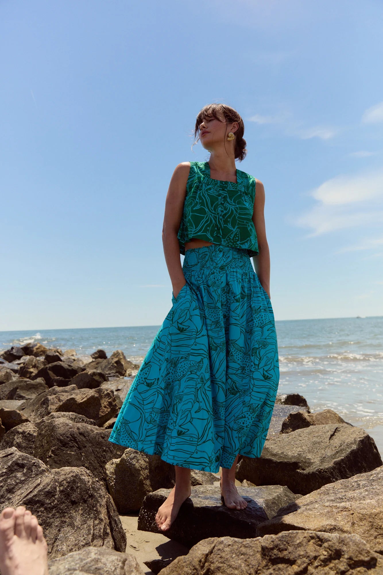 Georgia Skirt in Reef Reverse