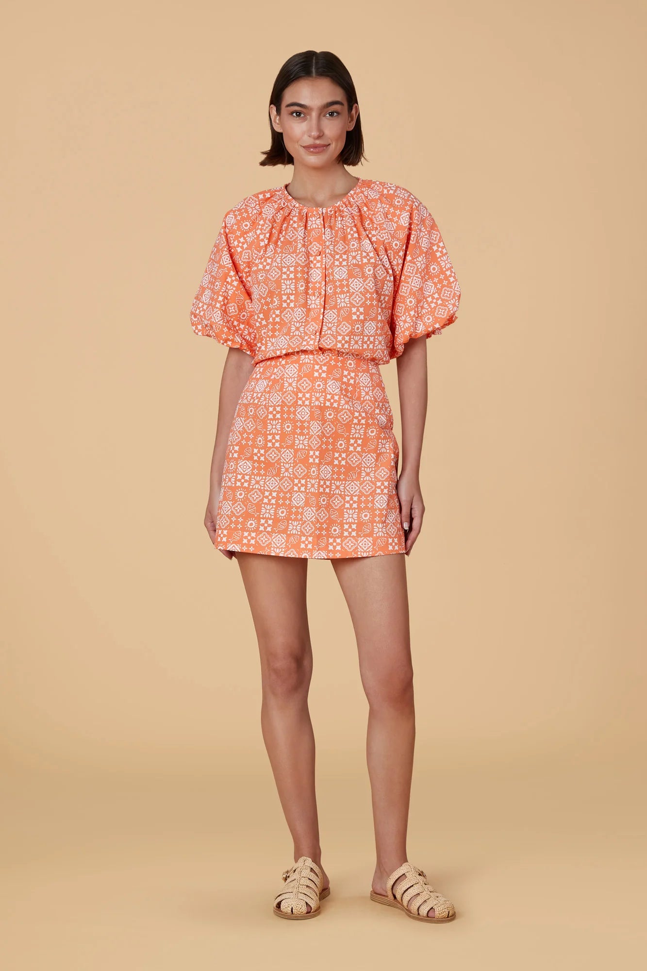 Freda Top in Checkerboard