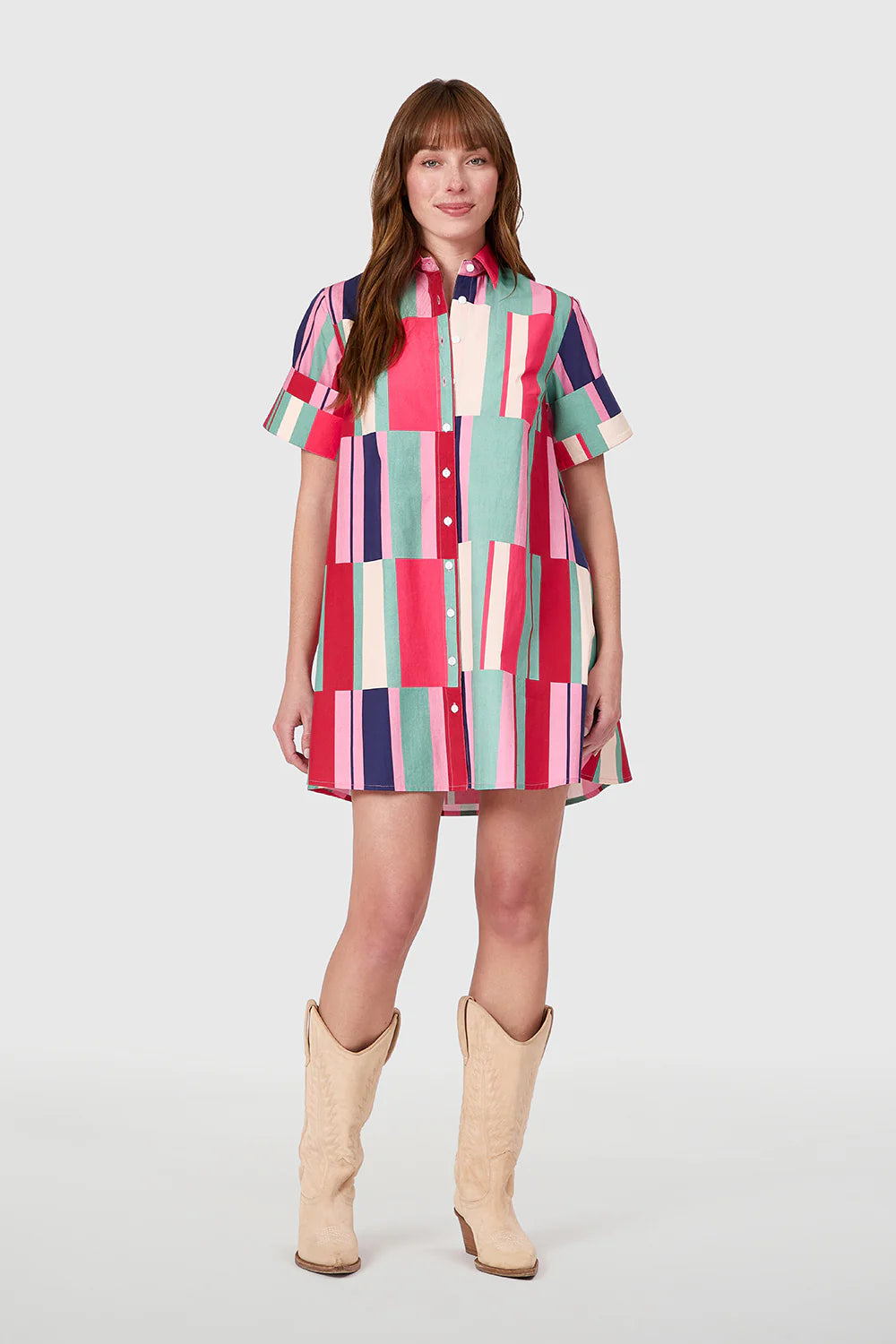 Dock Dress in Woodland Stripes