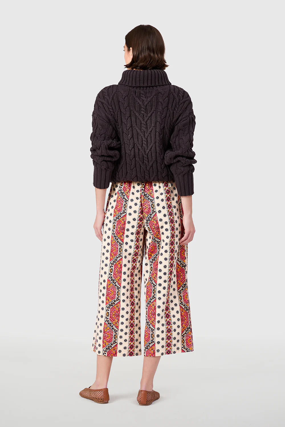 Travel Pants in Crimson Mosaic