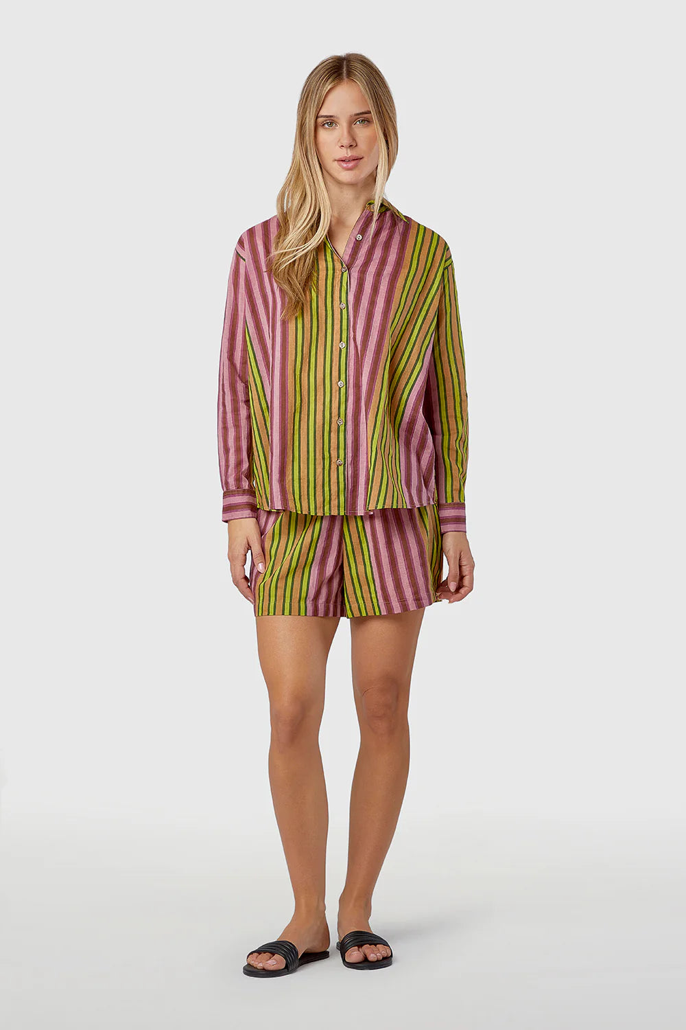 Boyfriend Shirt in Allegra Stripe