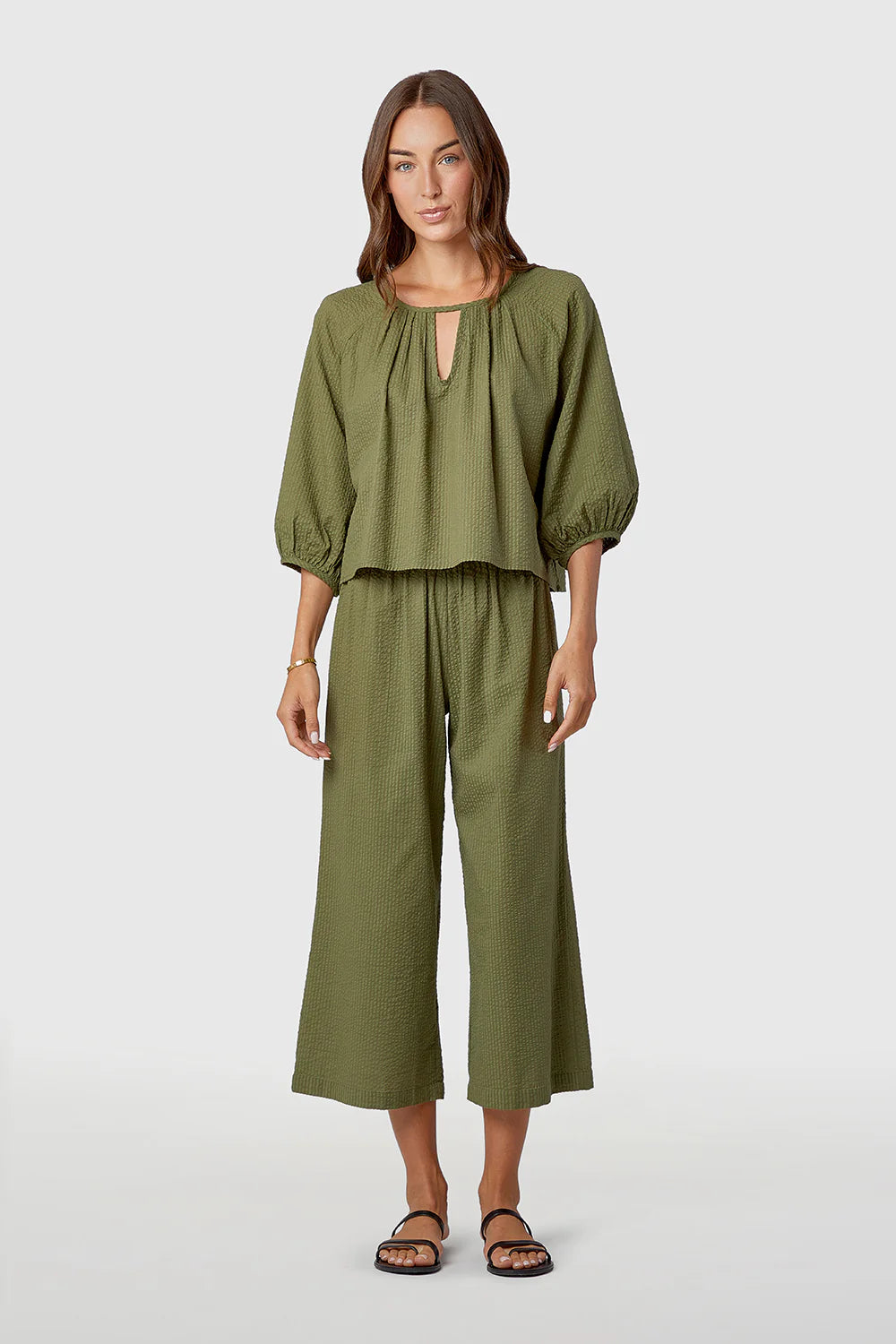 Travel Top in Chive