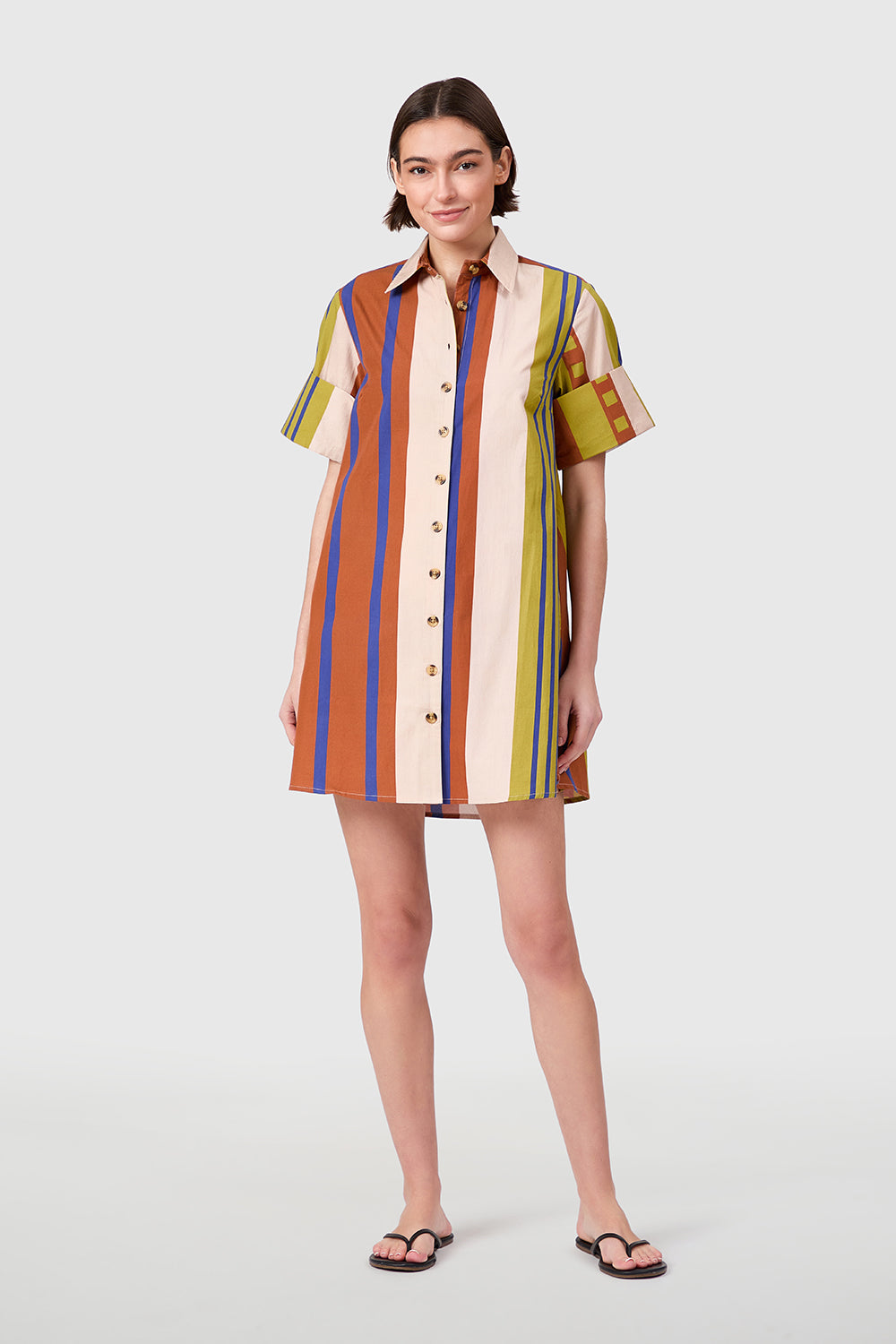 Dock Dress in Maple Stripes