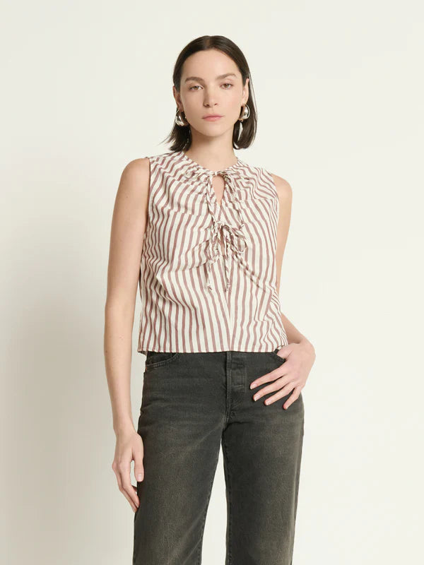 Mimmi Keyhole Top in Sable Stripe