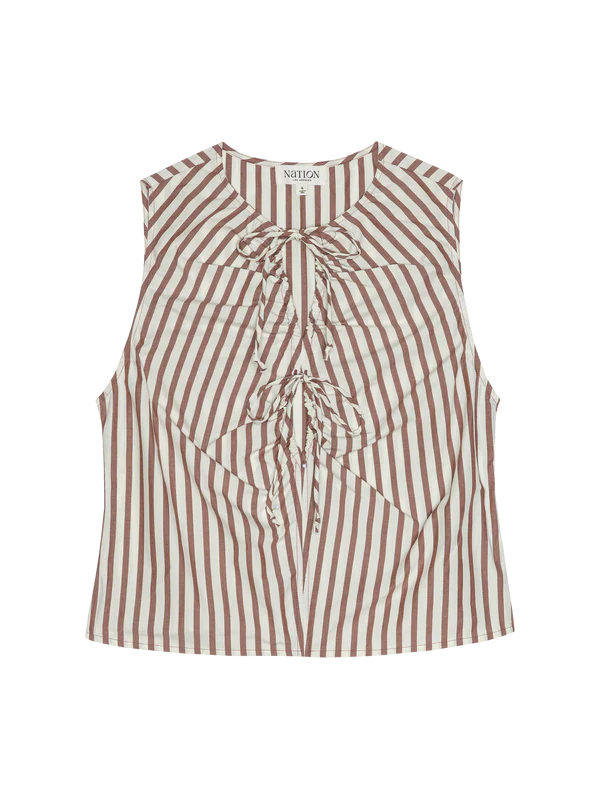Mimmi Keyhole Top in Sable Stripe