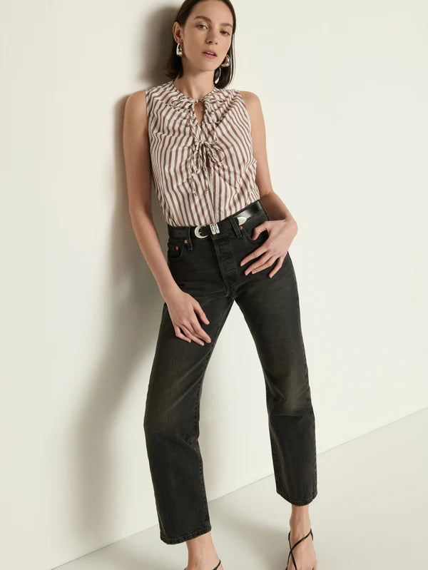 Mimmi Keyhole Top in Sable Stripe
