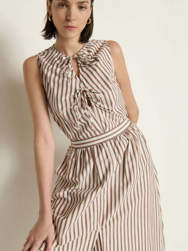 Mimmi Keyhole Top in Sable Stripe