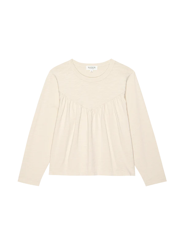 Mona Bracelet Sleeve Tee in Parchment