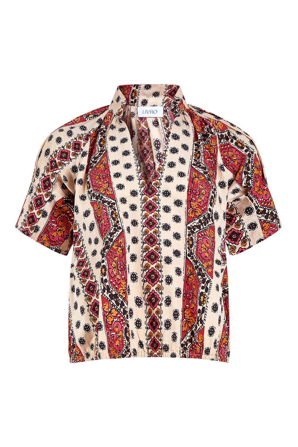 Merritt Top in Crimson Mosaic