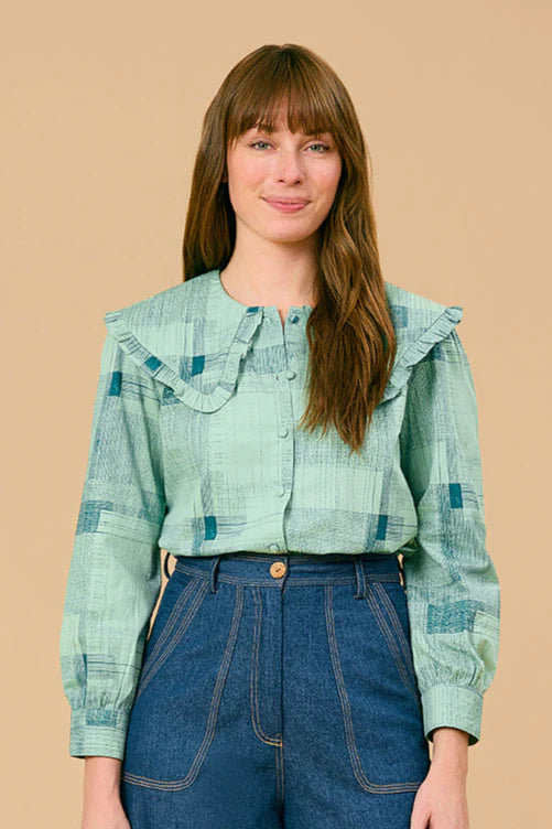 Liz Shirt in Blue Print