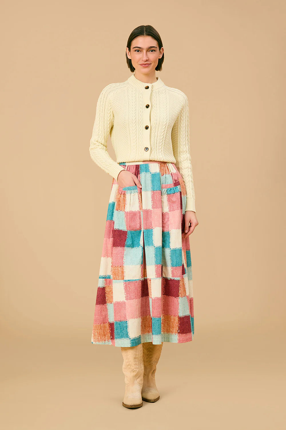 Gabby Skirt in Cottage Quilt