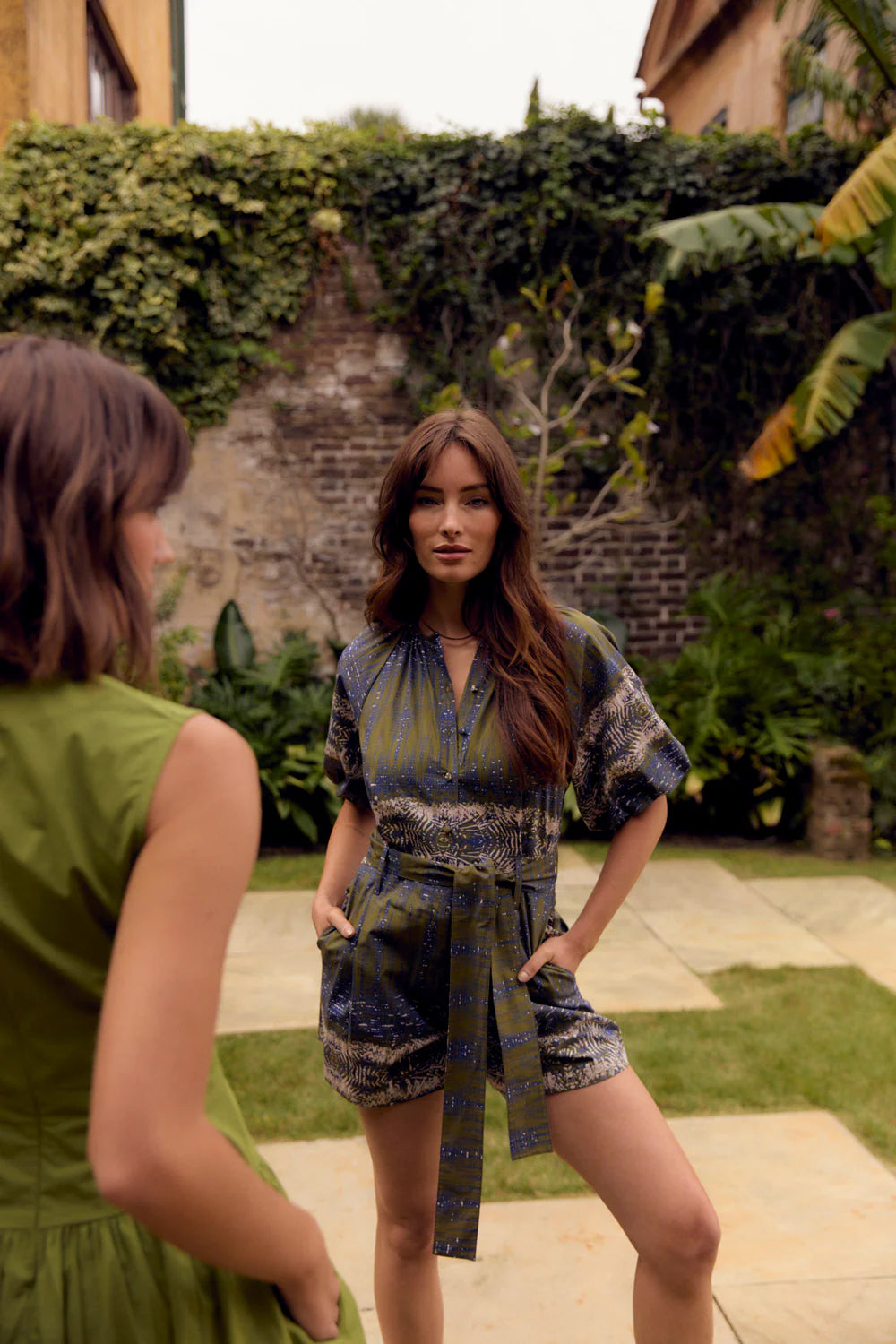 Jane Romper in Wild Palms
