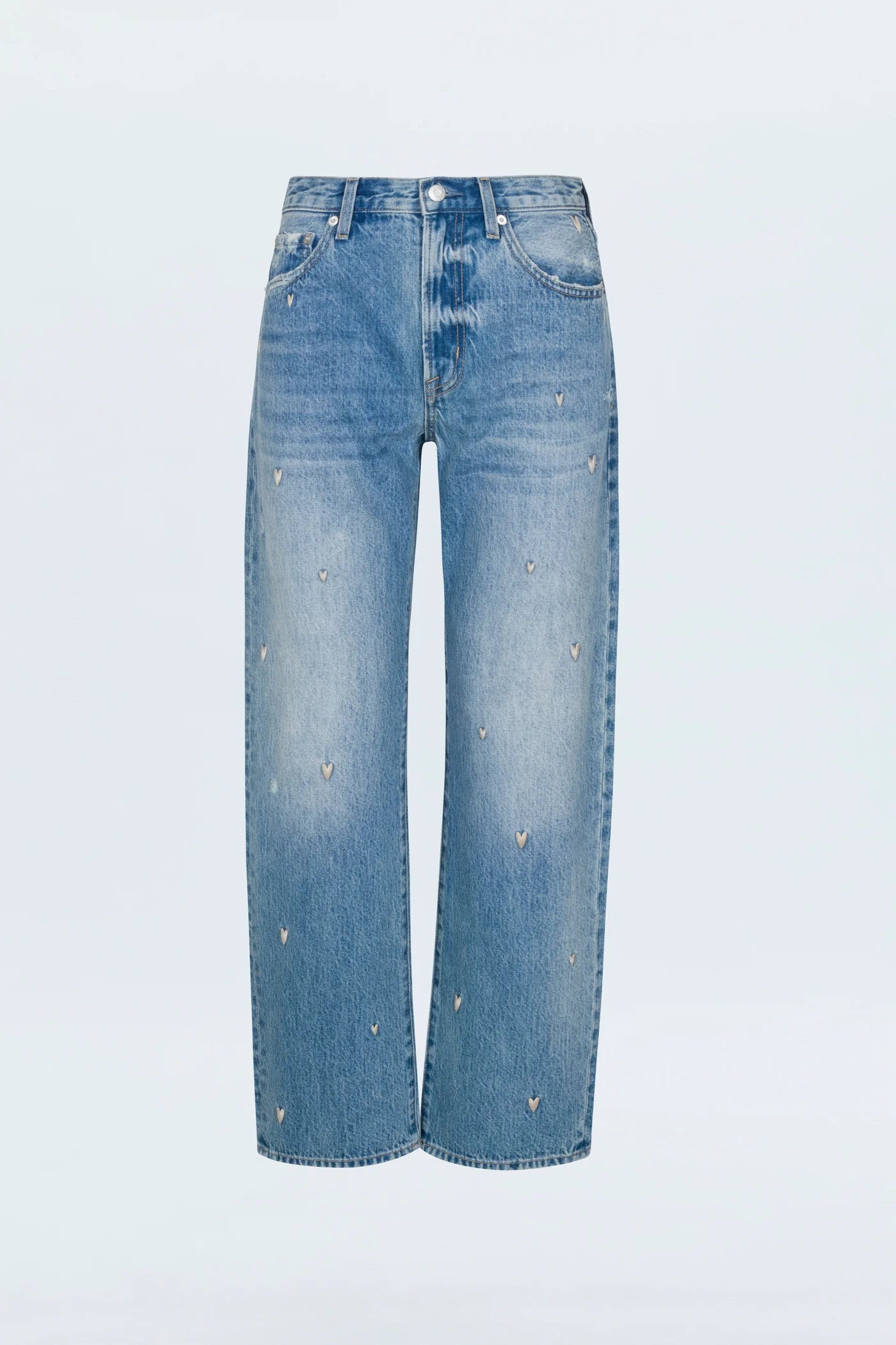 Lexi Mid Rise Bowed Straight Leg in Confetti Vintage
