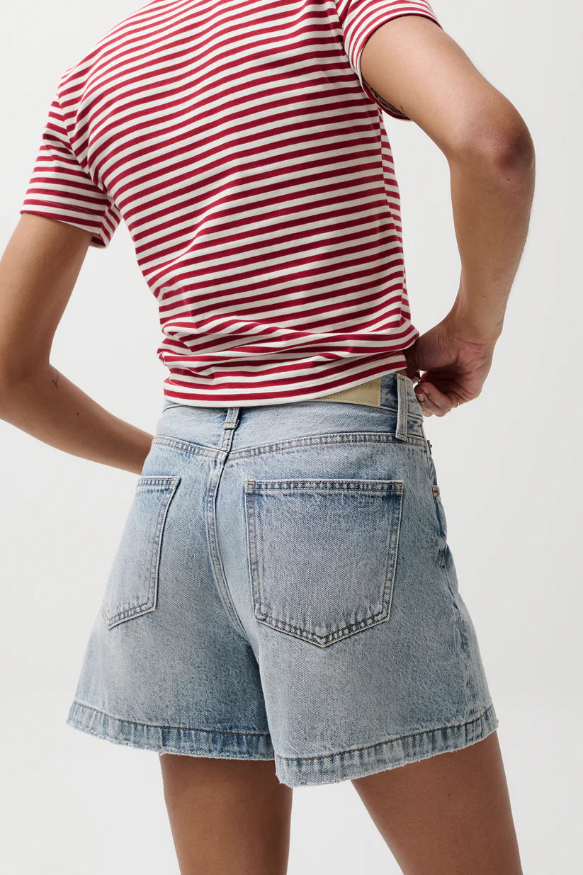 Saige High Rise Short in French Riviera