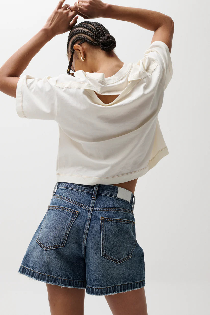 Saige High Rise A-Line Short in Wishbone