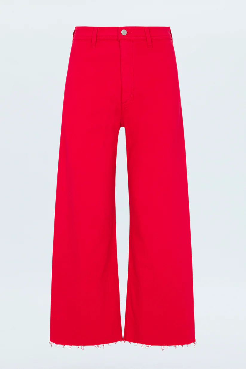Penny Crop High Rise Wide Leg in Ruby