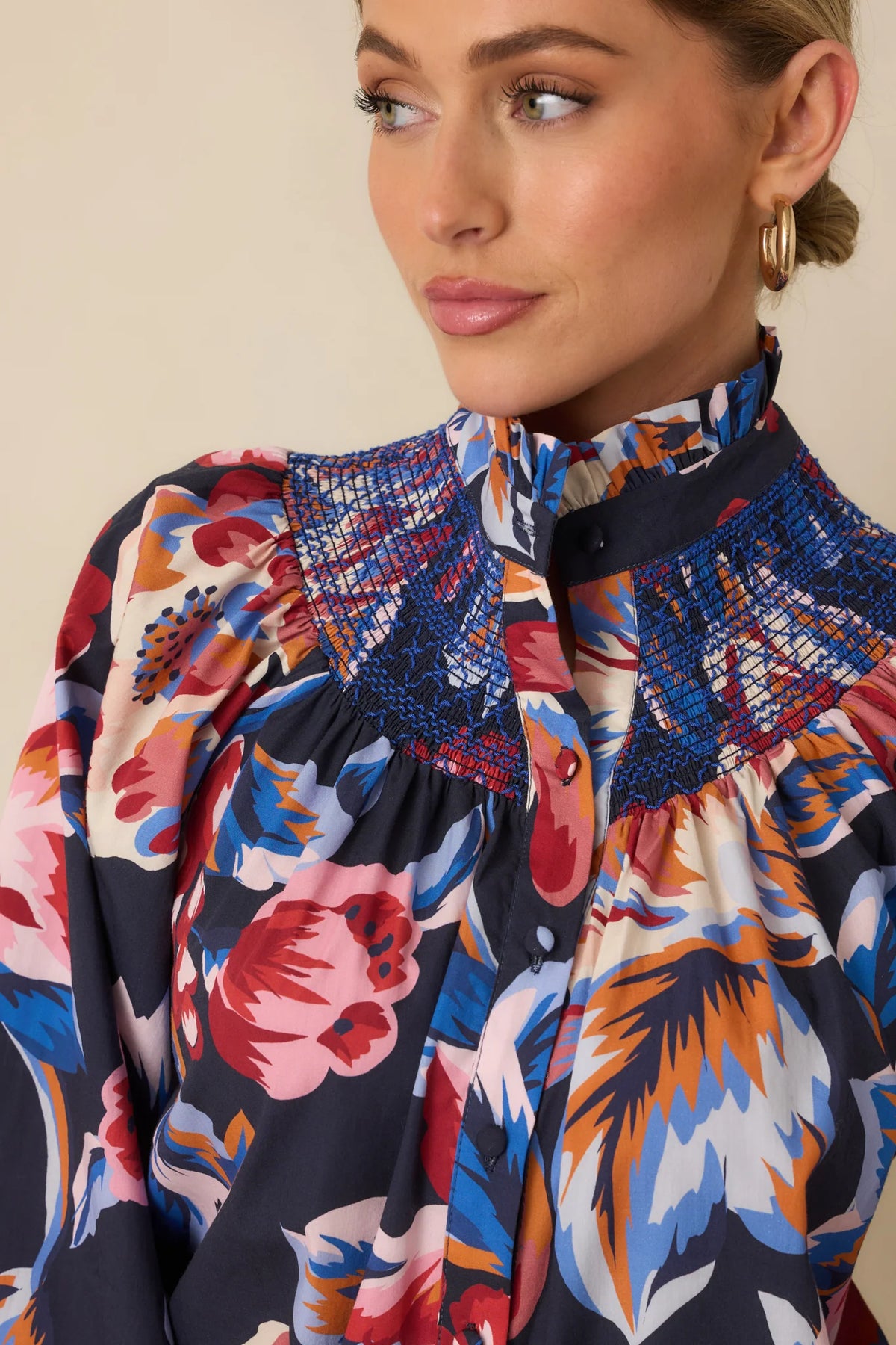 Bedford Blouse in Navy Cover Story