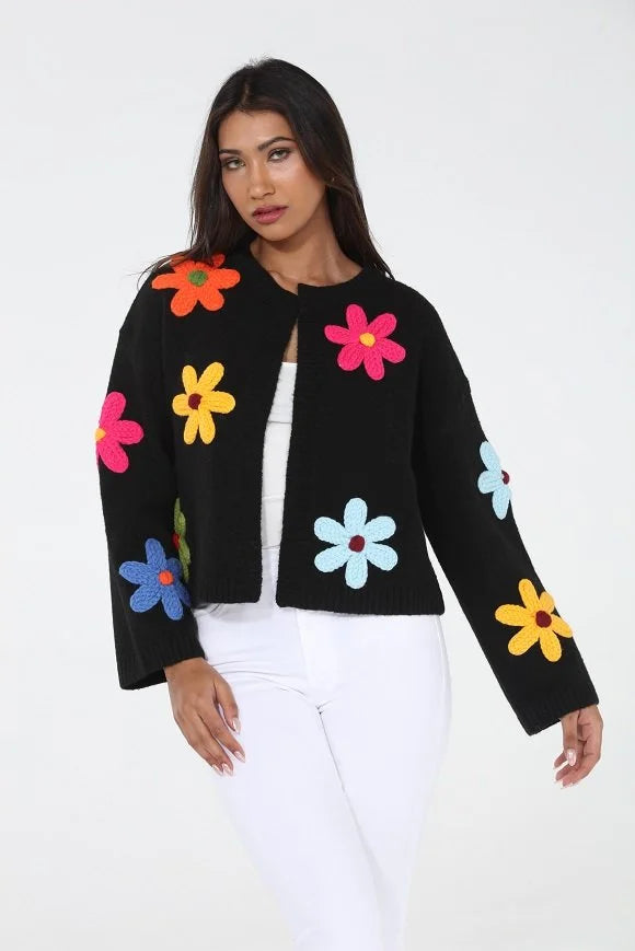 Marigold Flower Cardigan