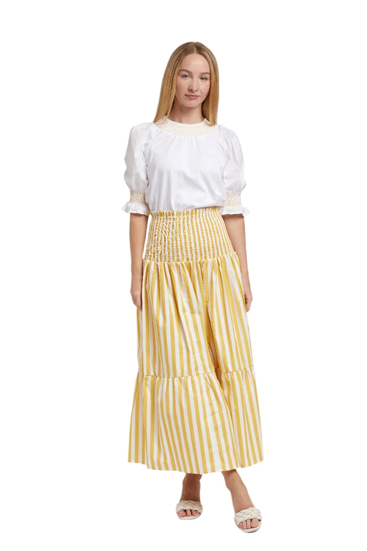 Leah Skirt in Sun Stripe