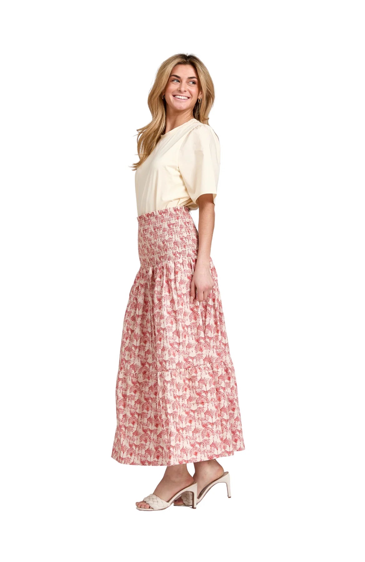 Leah Skirt in Red Safari