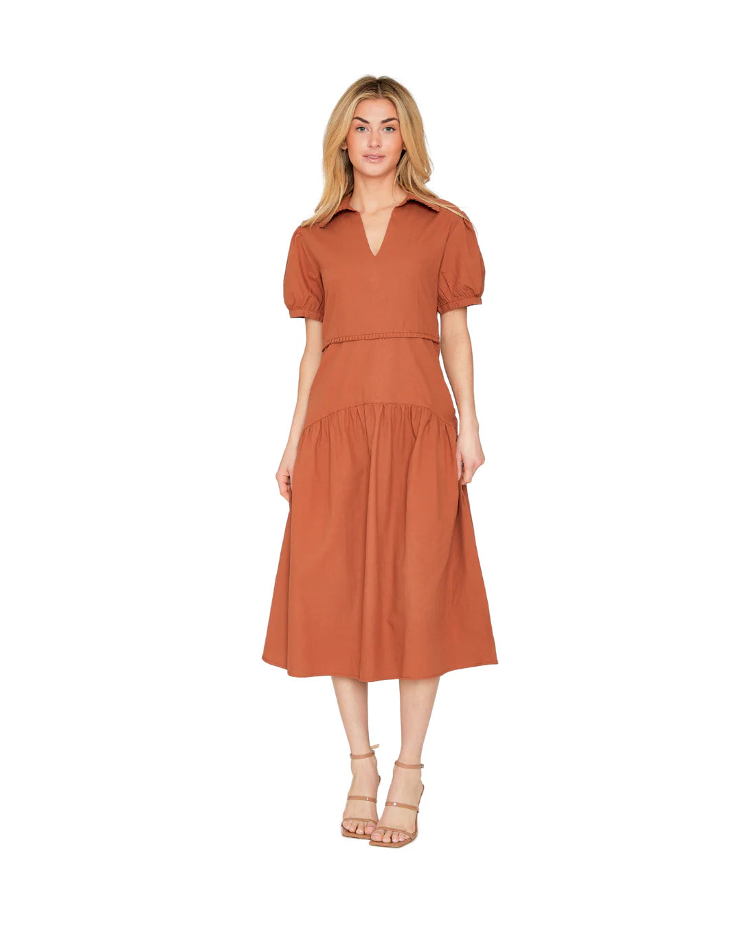 Annie Dress in Auburn Brown