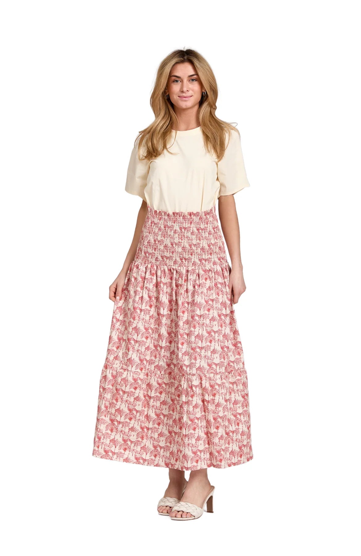 Leah Skirt in Red Safari