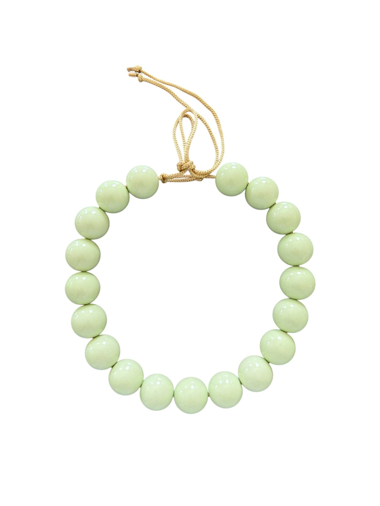 Chunky Beaded Necklace - Pistachio