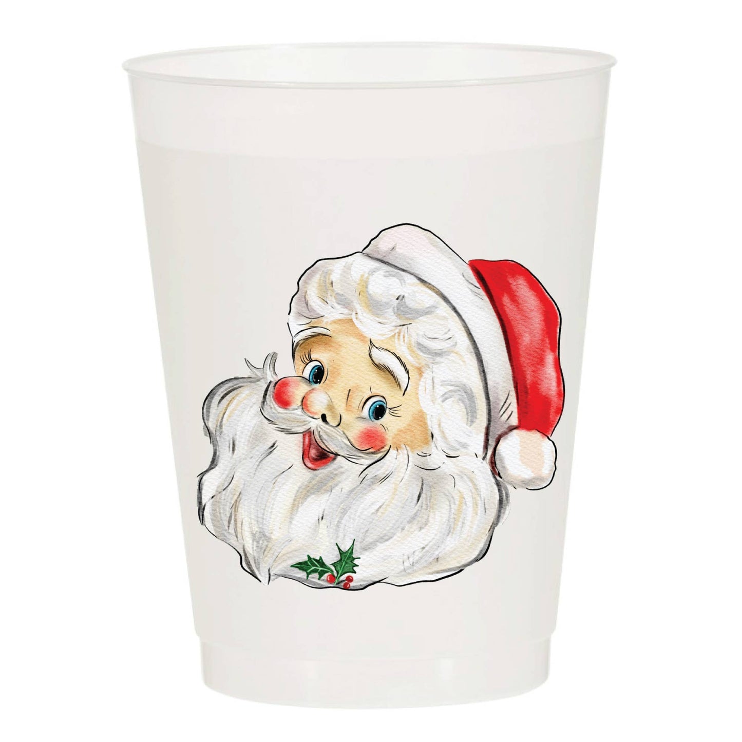 Santa Christmas Frosted Cups - Christmas