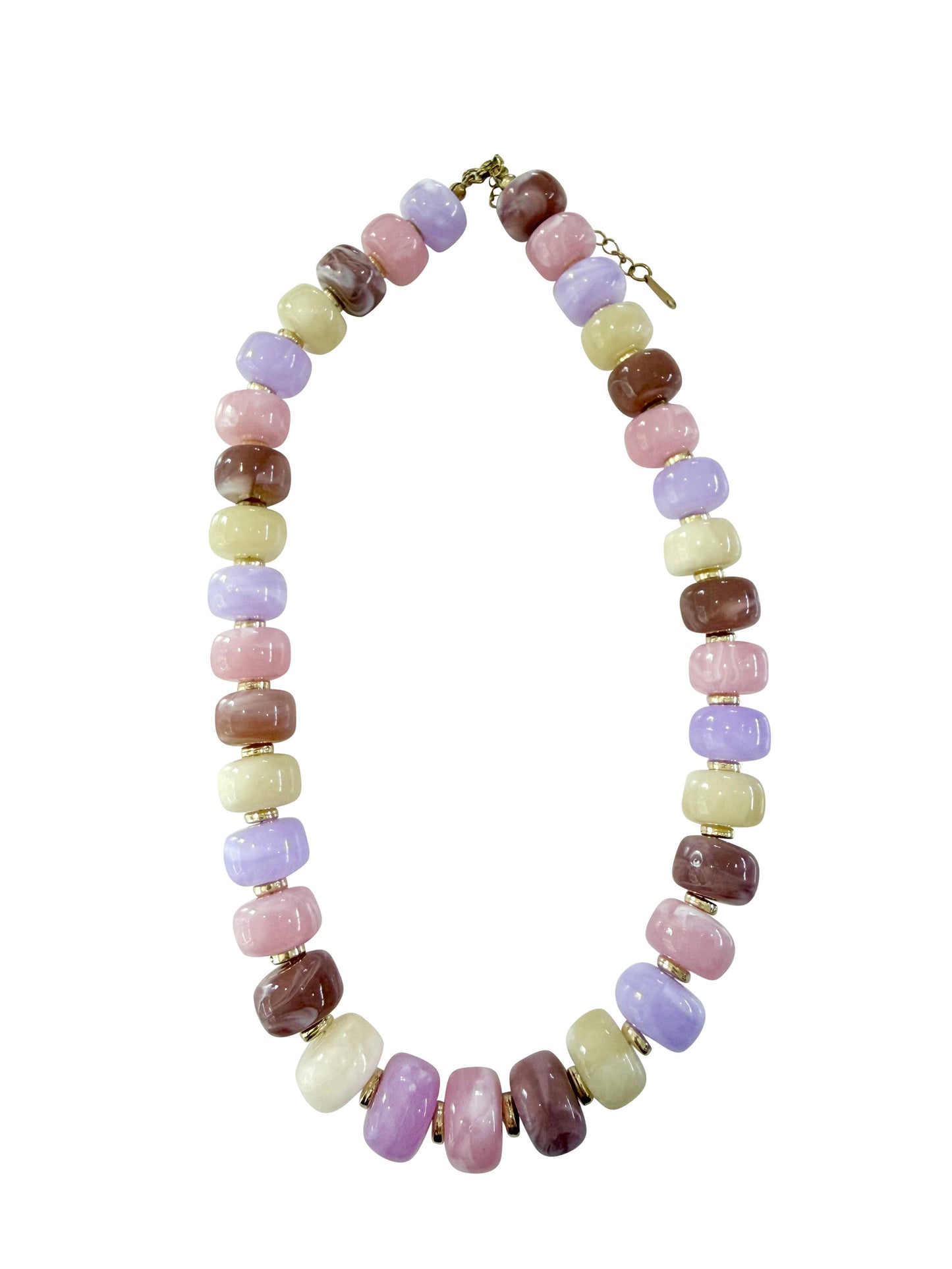 Morris Chunky Beaded Necklace-Pastel Mix