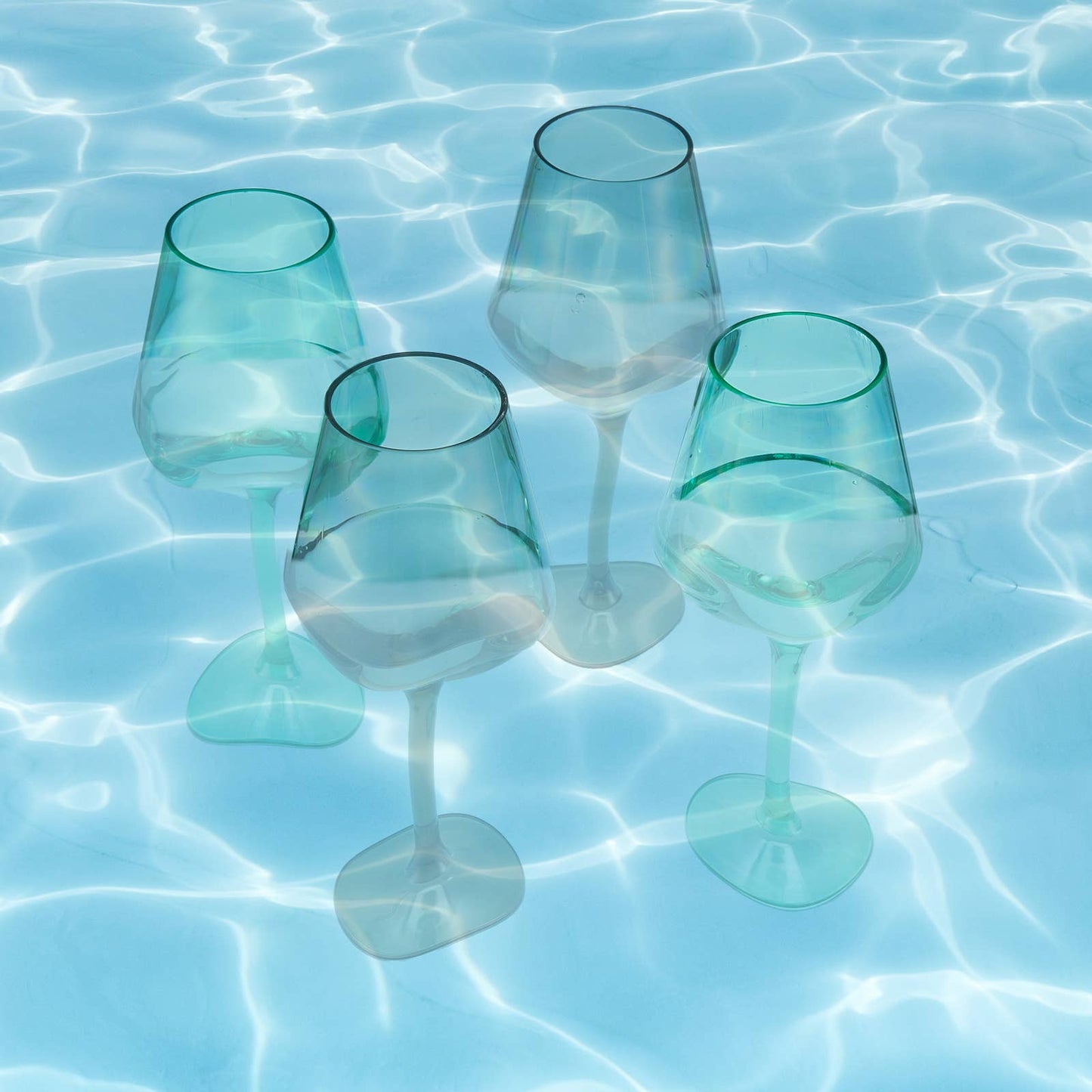 Floating Acrylic Plastic Stemmed Wine Glass