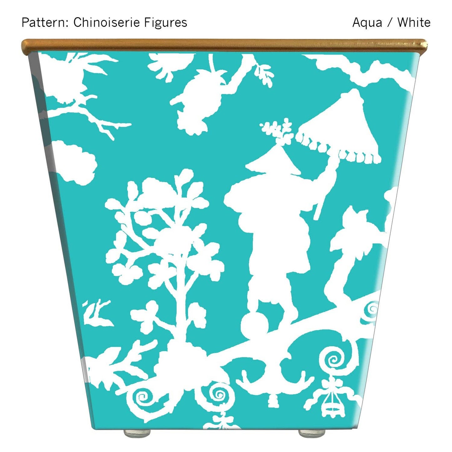 Chinoiserie Figures Cachepot Candle