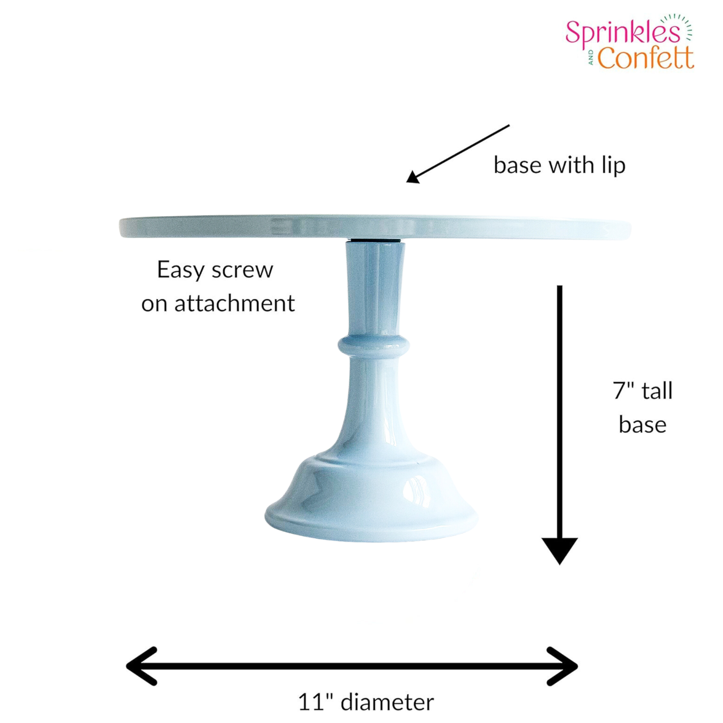 Light Blue Melamine Pedestal Cake Stand | NEW