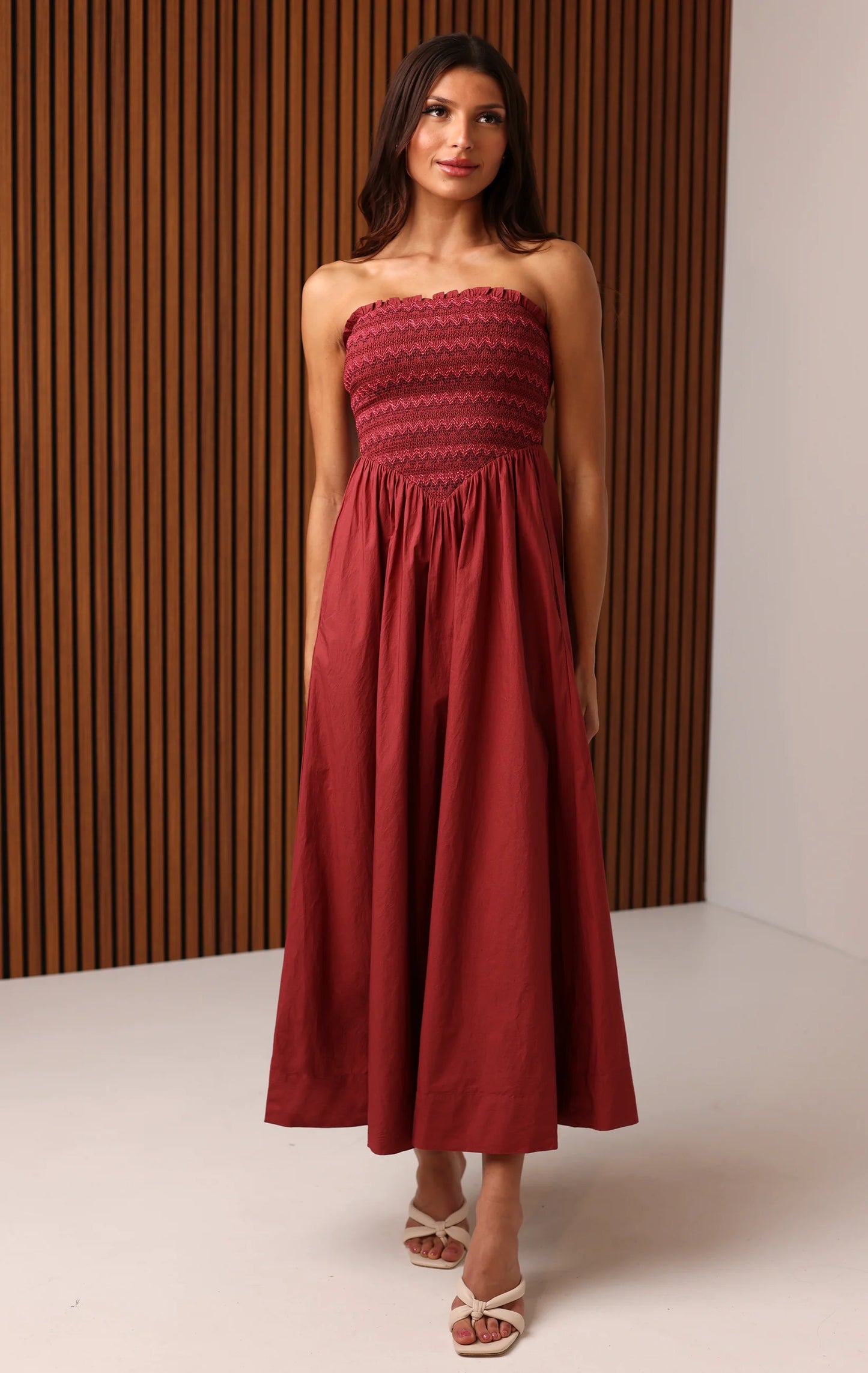 Bella Maxi Dress in Brandy