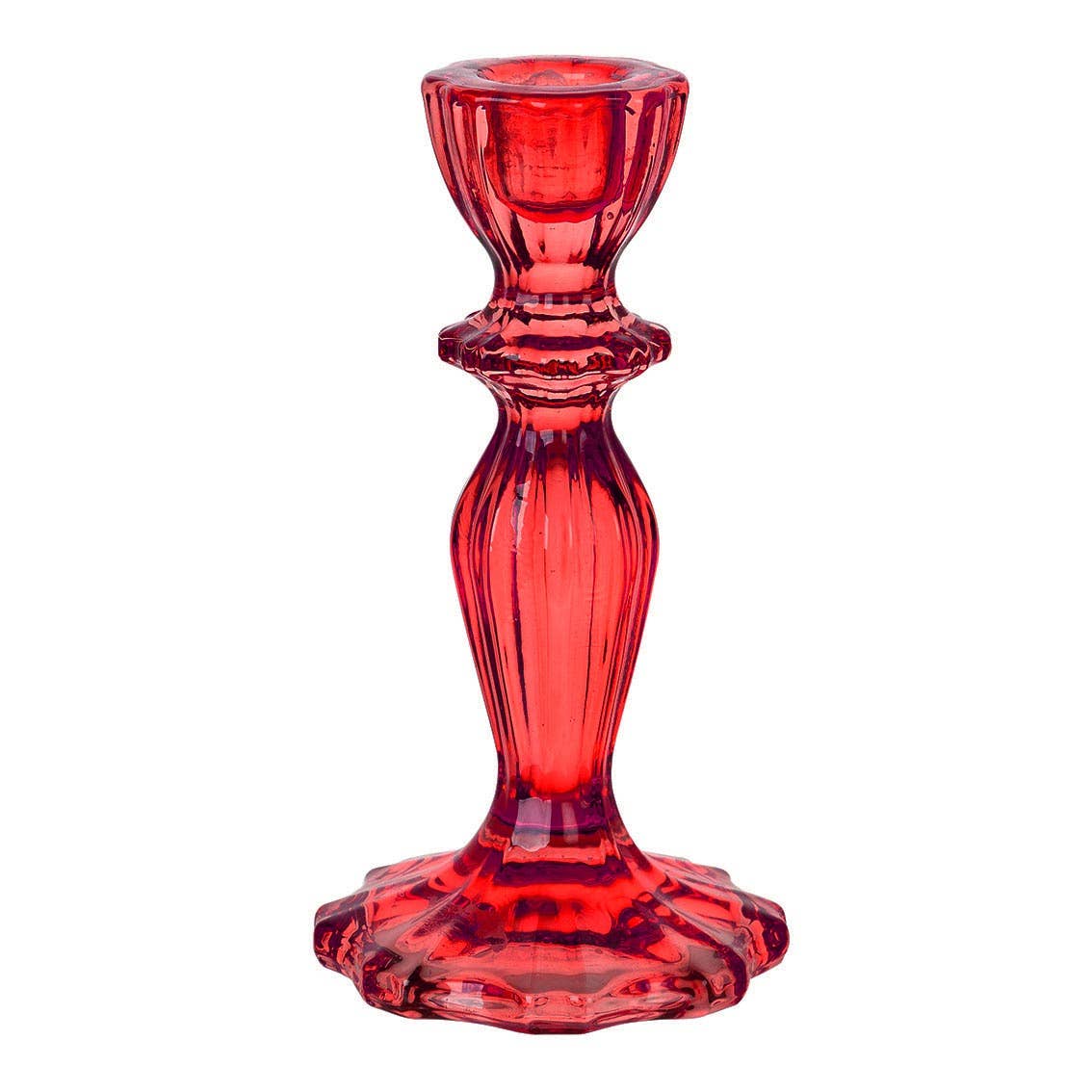 Red Glass Candle Holder | Summer | Mothers Day Gifts |