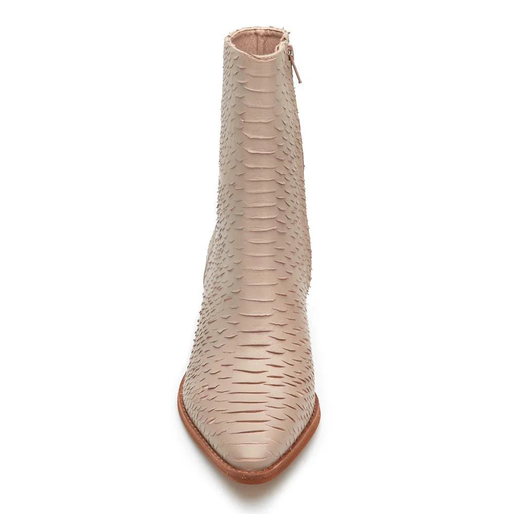 Caty Ankle Boot in Ivory Snake
