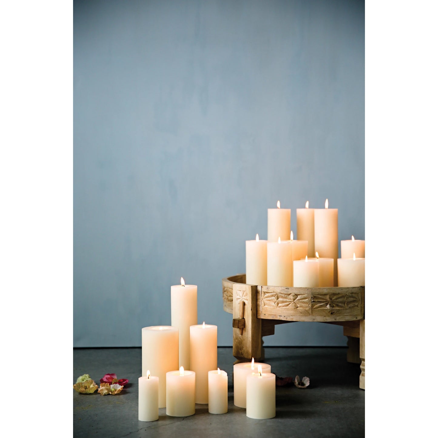 Unscented Taper Candles Box of 12 in Ivory
