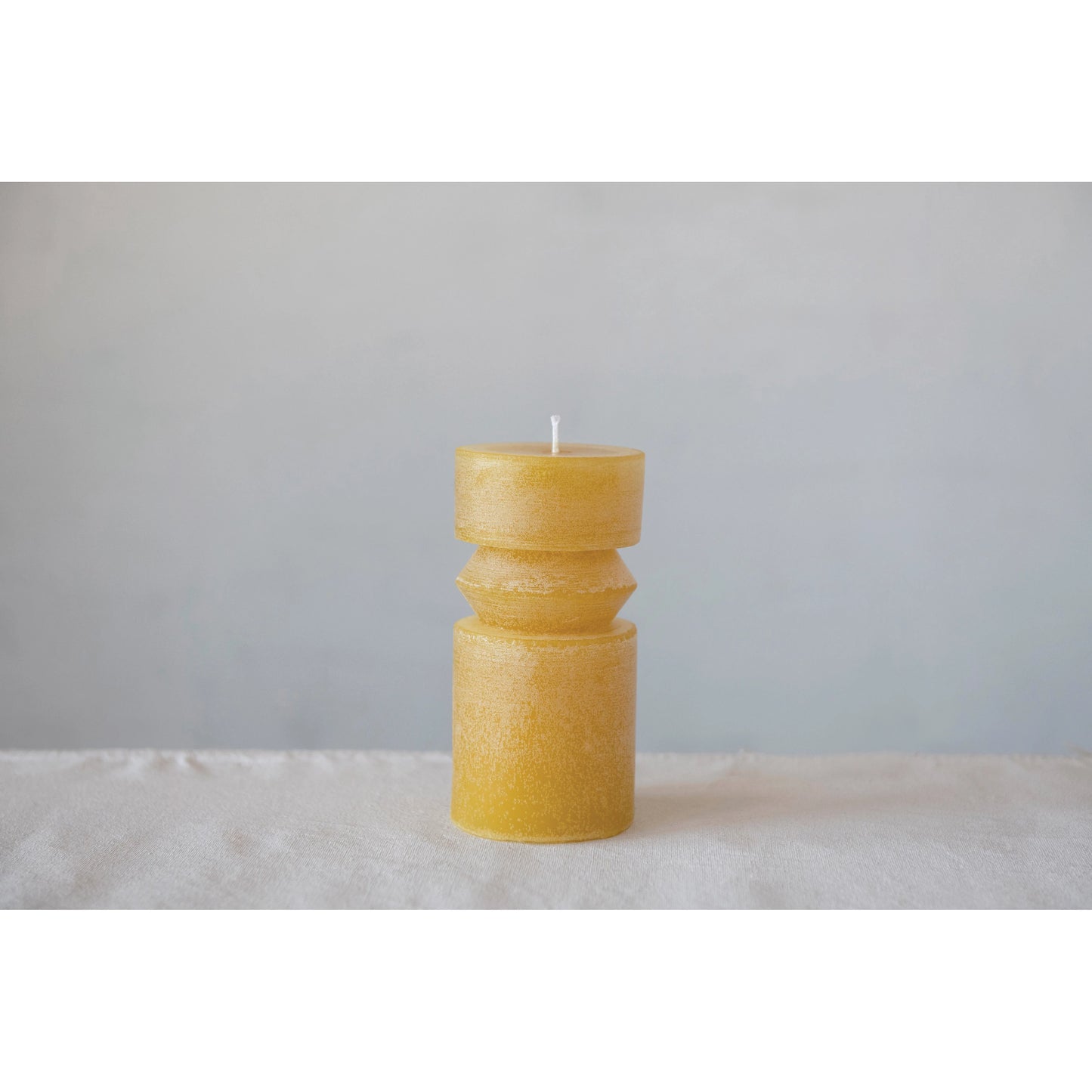 Unscented Totem Pillar Candle in Honey - 3" x 6"