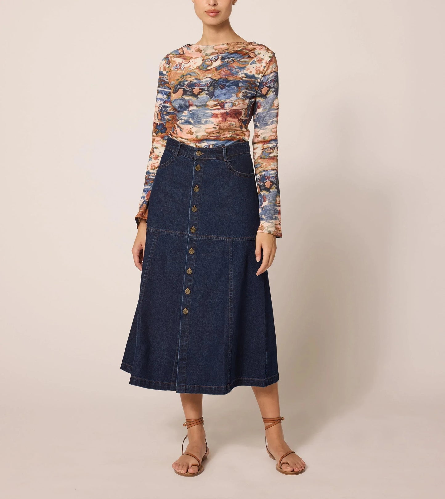 Celeste Top in Murano Print