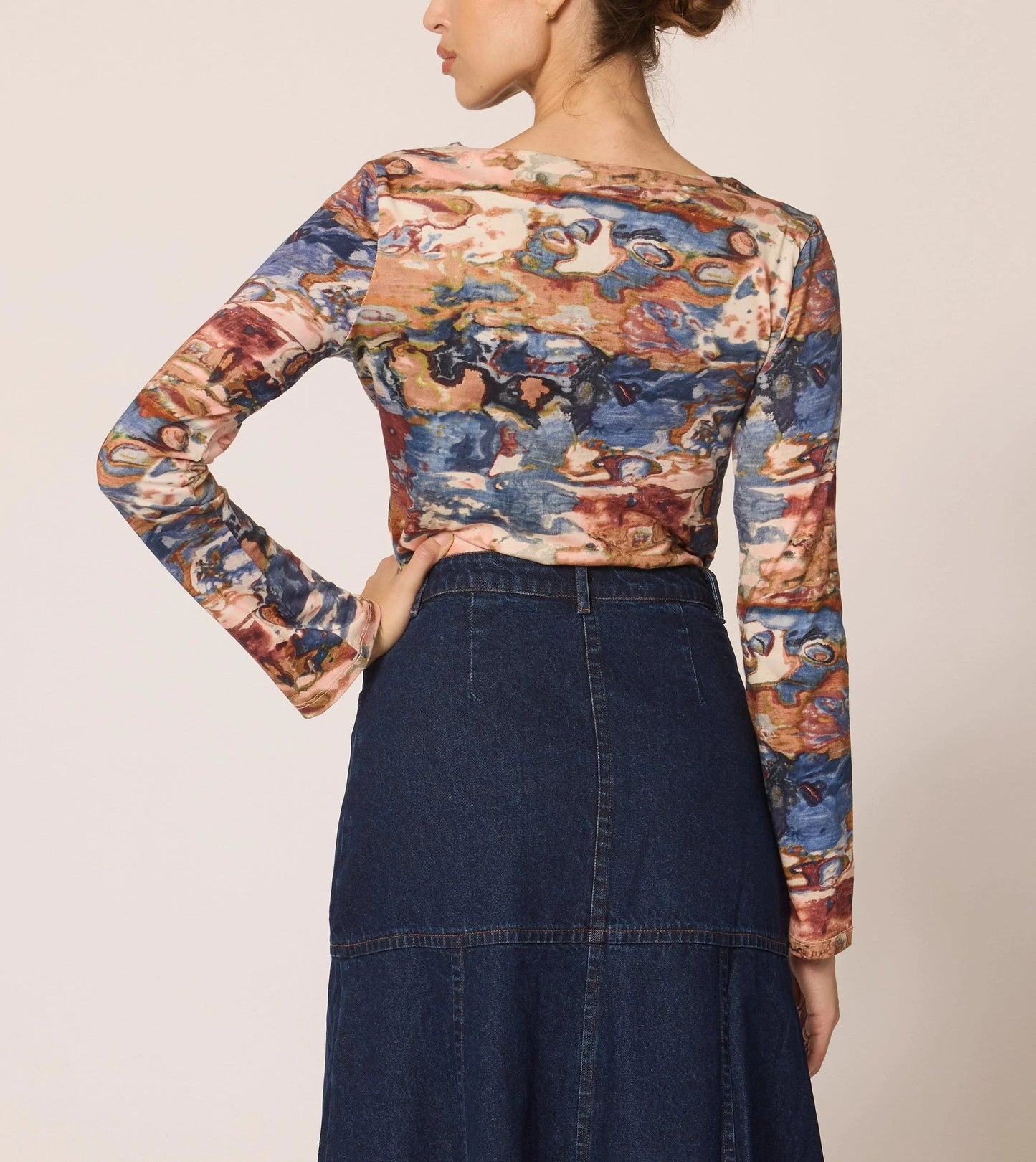 Celeste Top in Murano Print