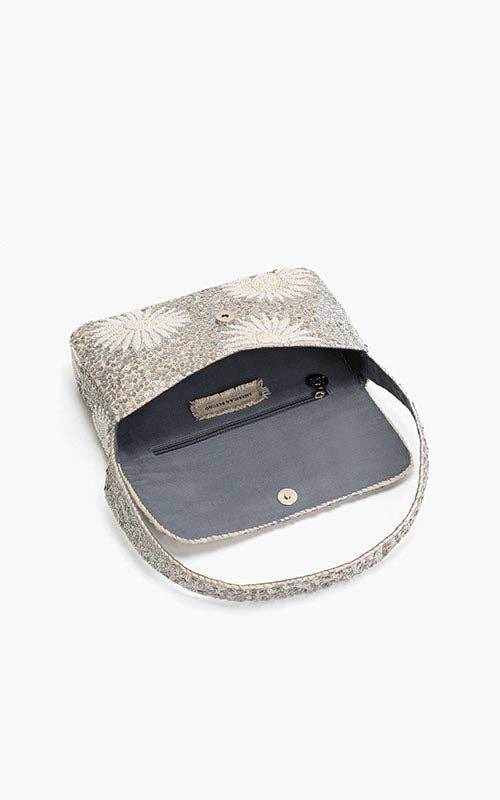 Ivory Petal Frostwork Shoulder Bag