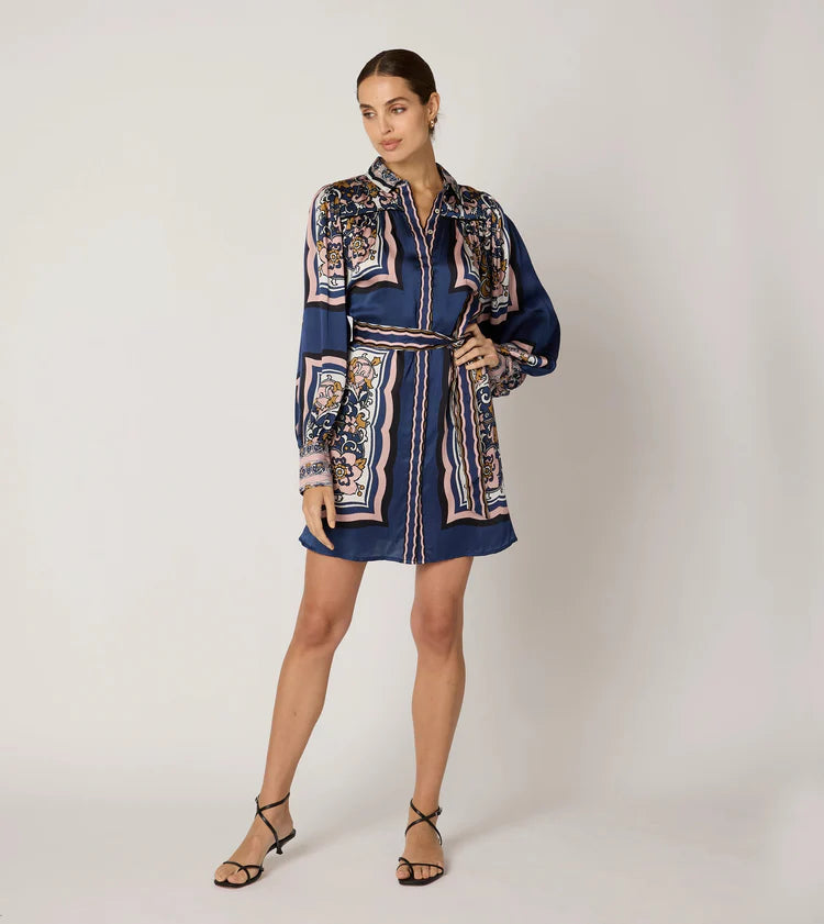 Charisma Mini Dress in Floral Anise