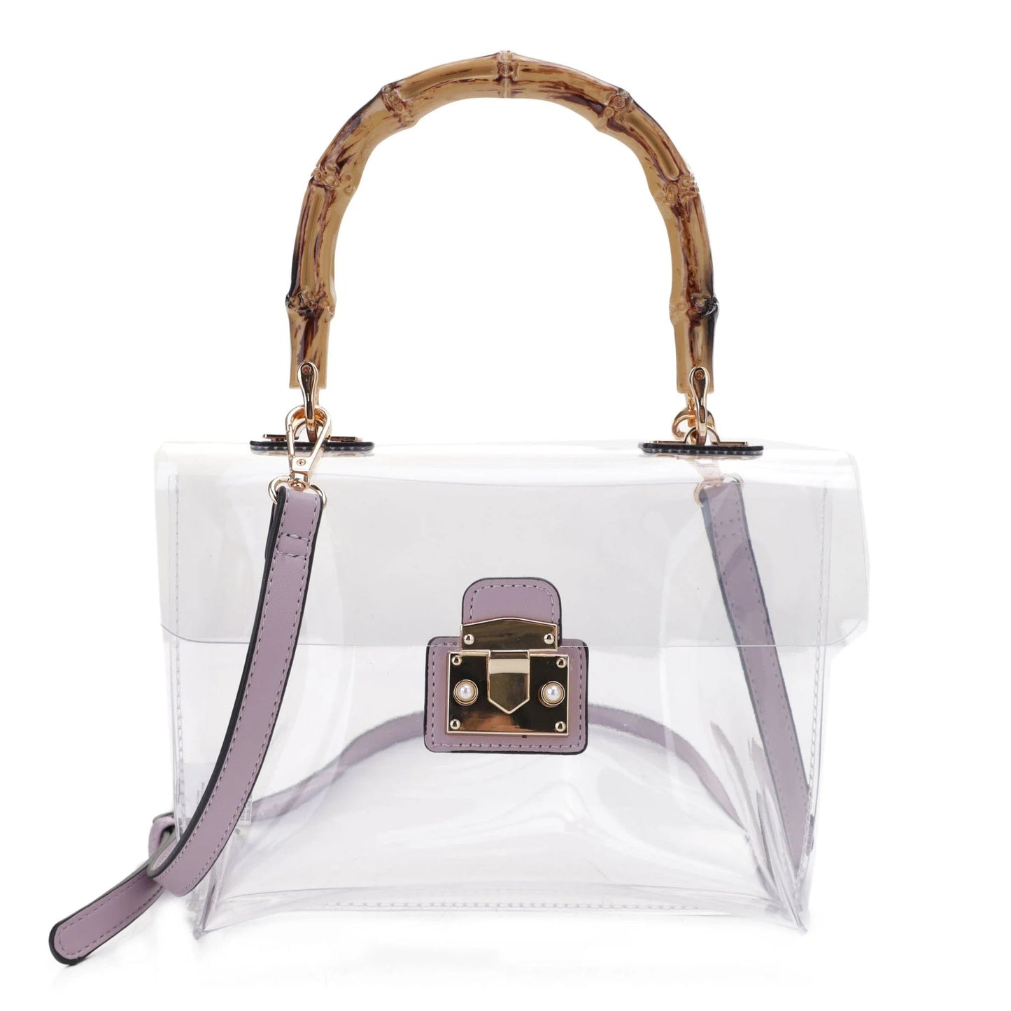 Viviana Bamboo Clear Crossbody with Pouch
