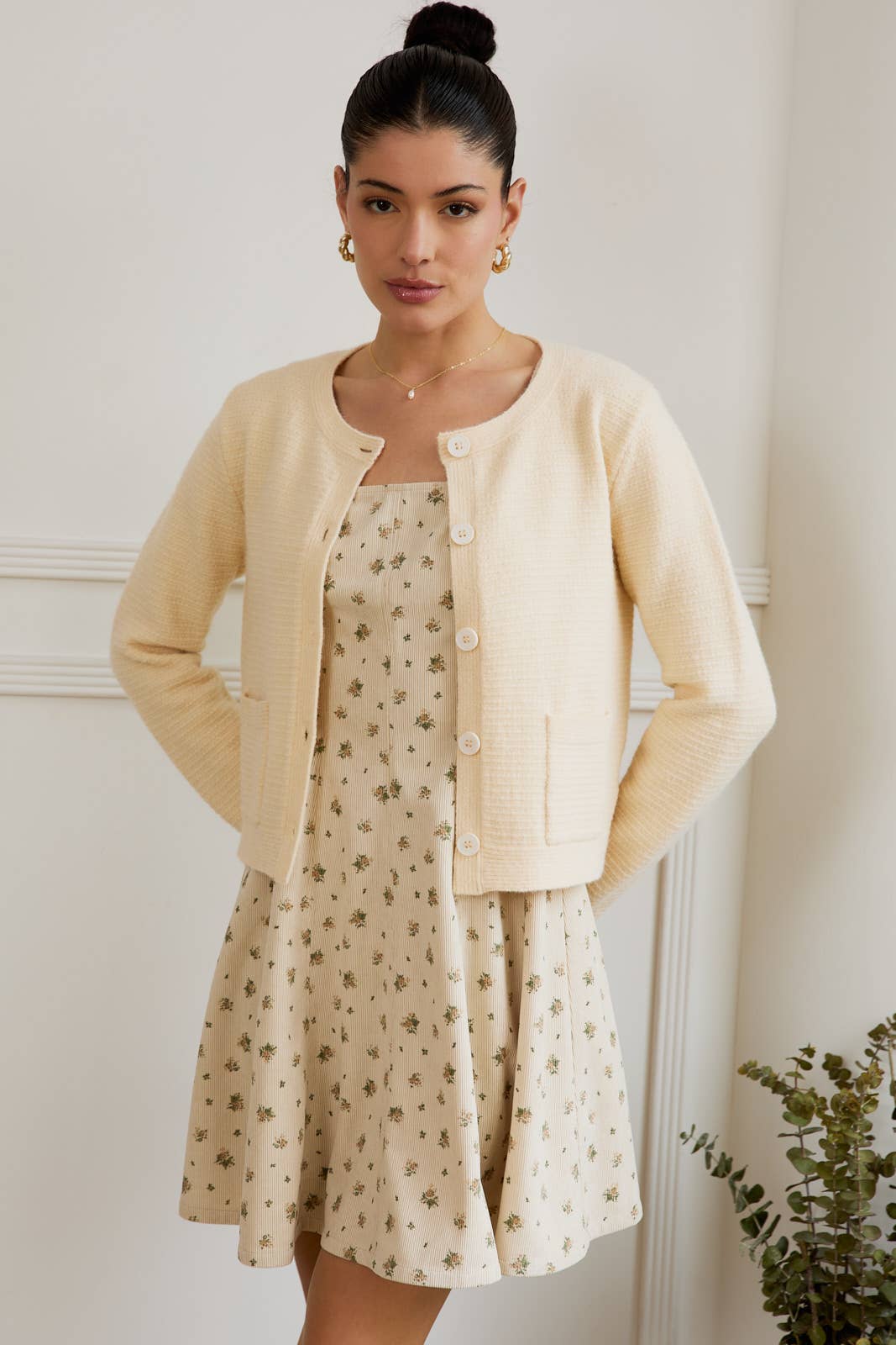 Button Up Long Sleeve Cardigan