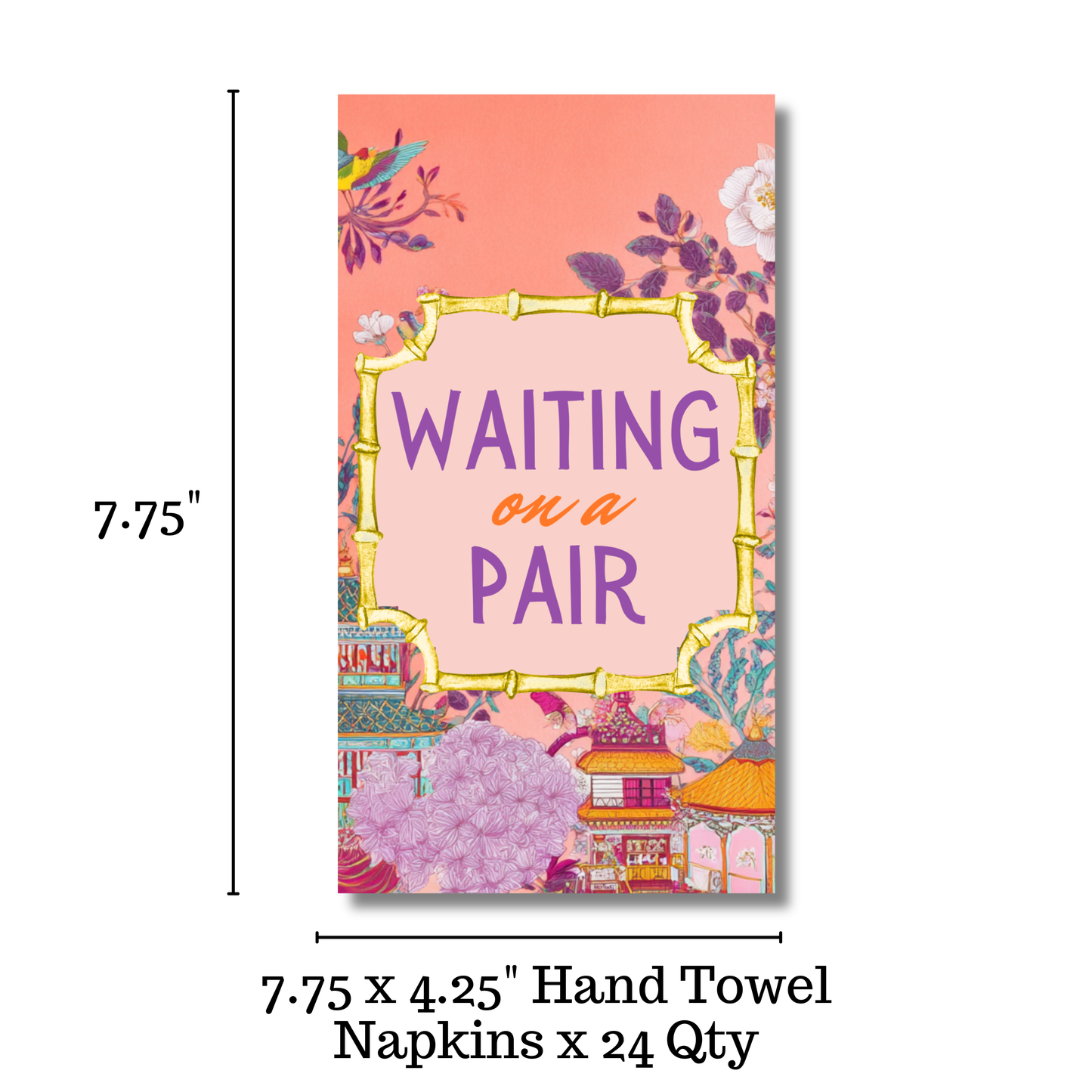Mahjong Chinoiserie "Waiting on a Pair" 24ct Guest Napkins