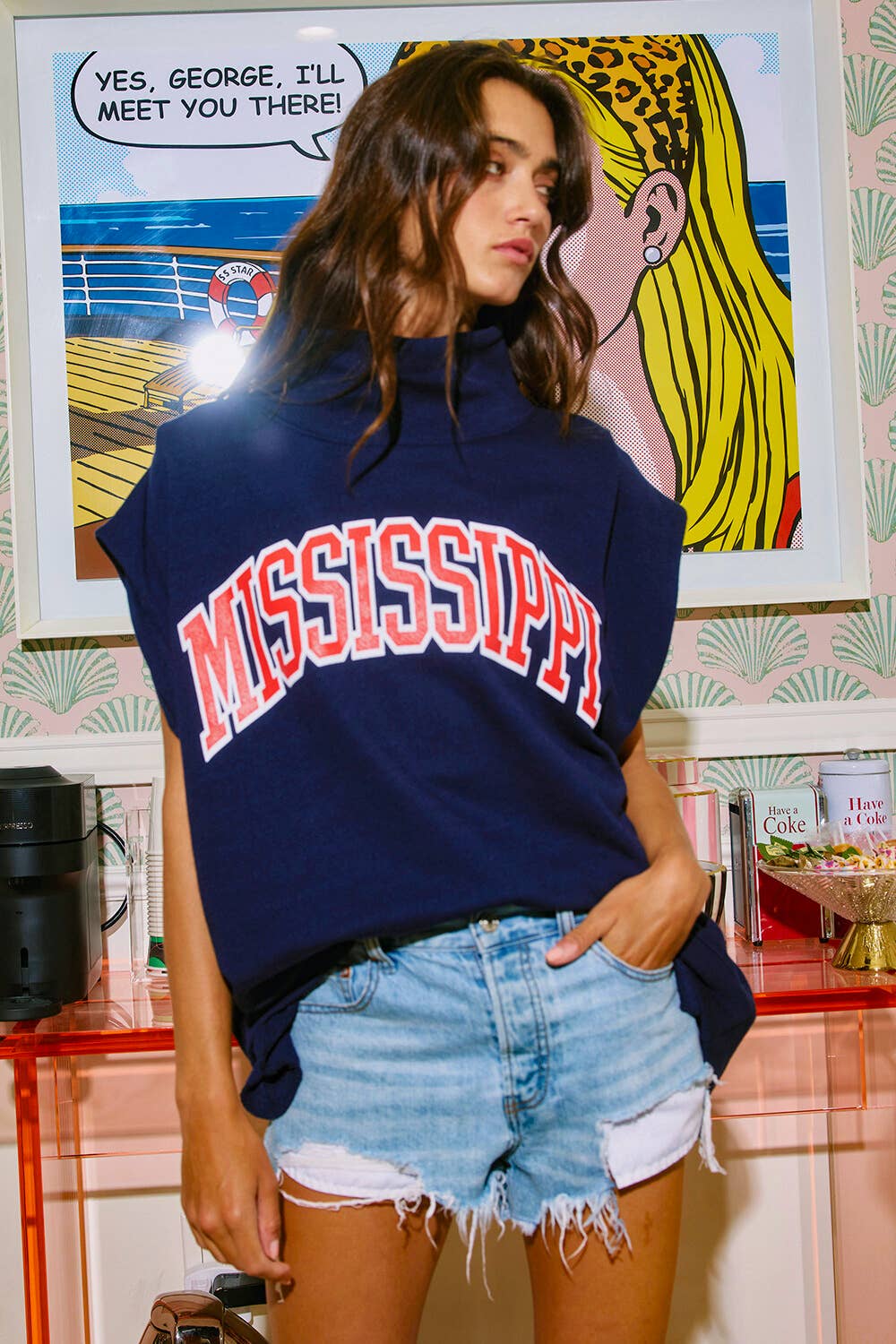 Mississippi Oversized Muscle Capelet