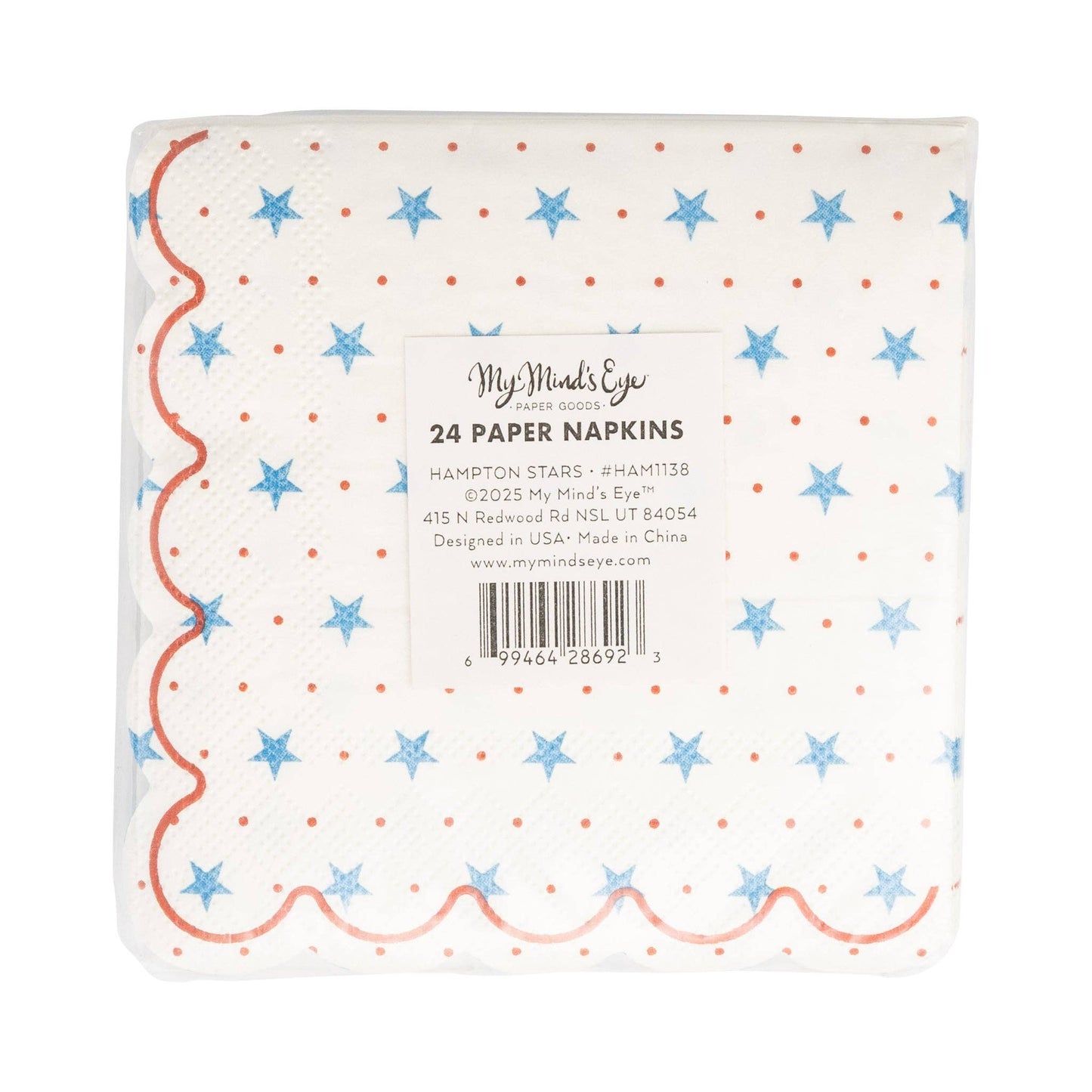 HAM1138 - Hamptons Petite Stars Cocktail Paper Napkin