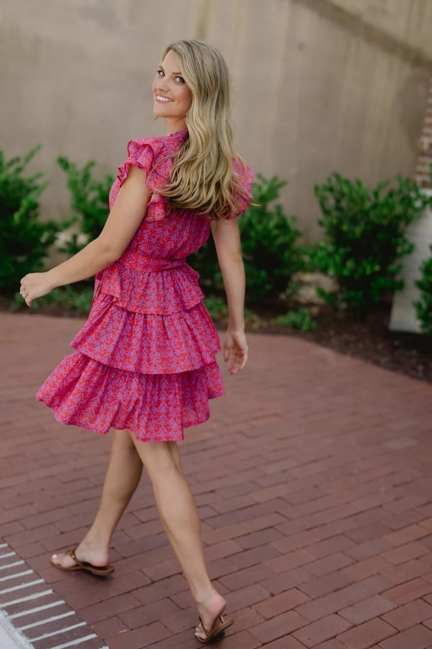 Delilah Mini Dress in Purple