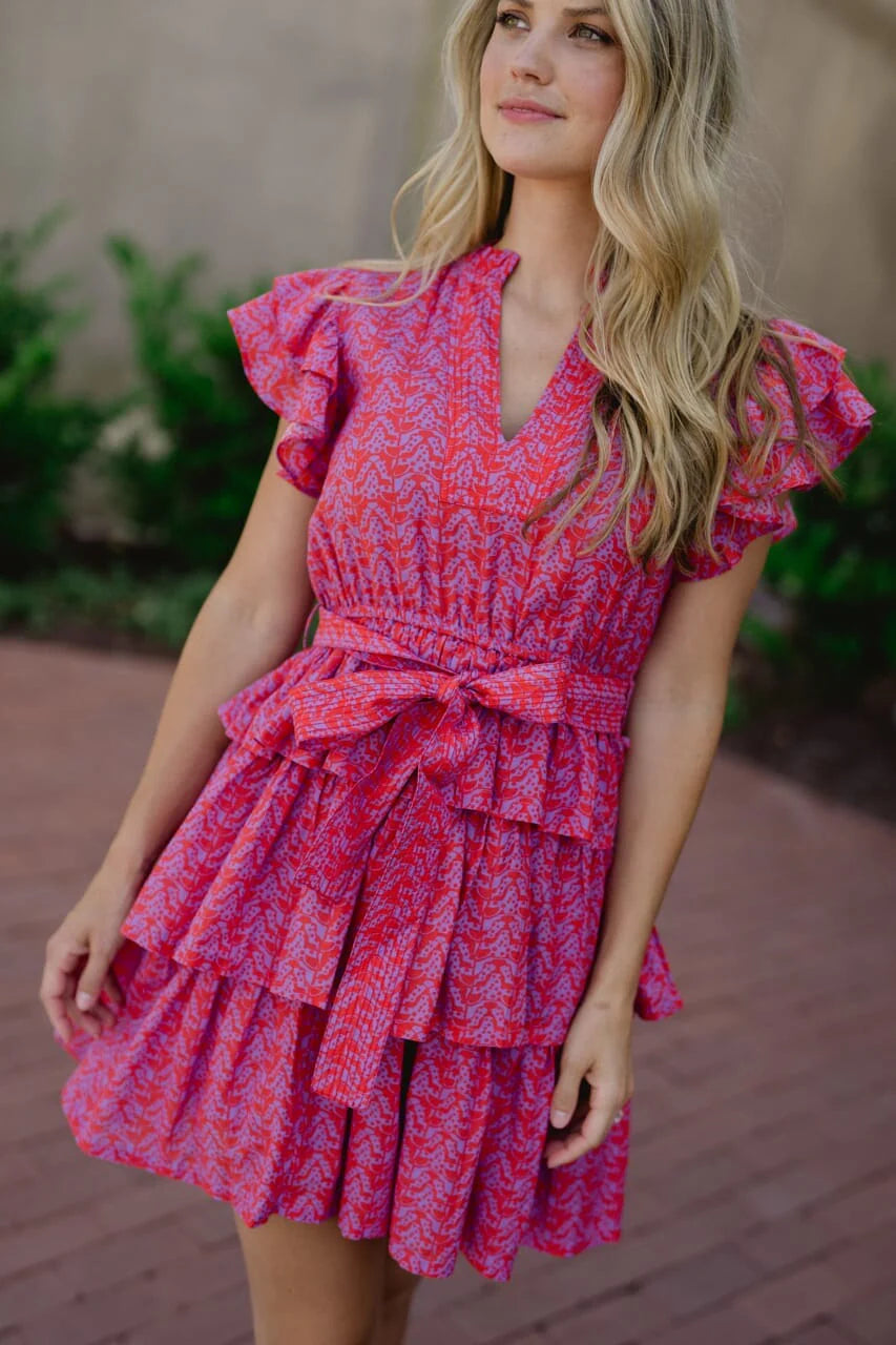 Delilah Mini Dress in Purple