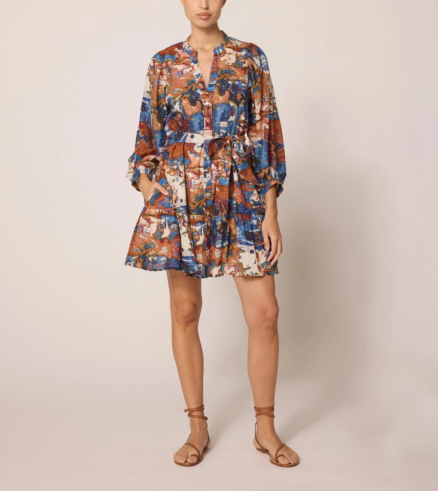 Delilah Mini Dress in Murano Print